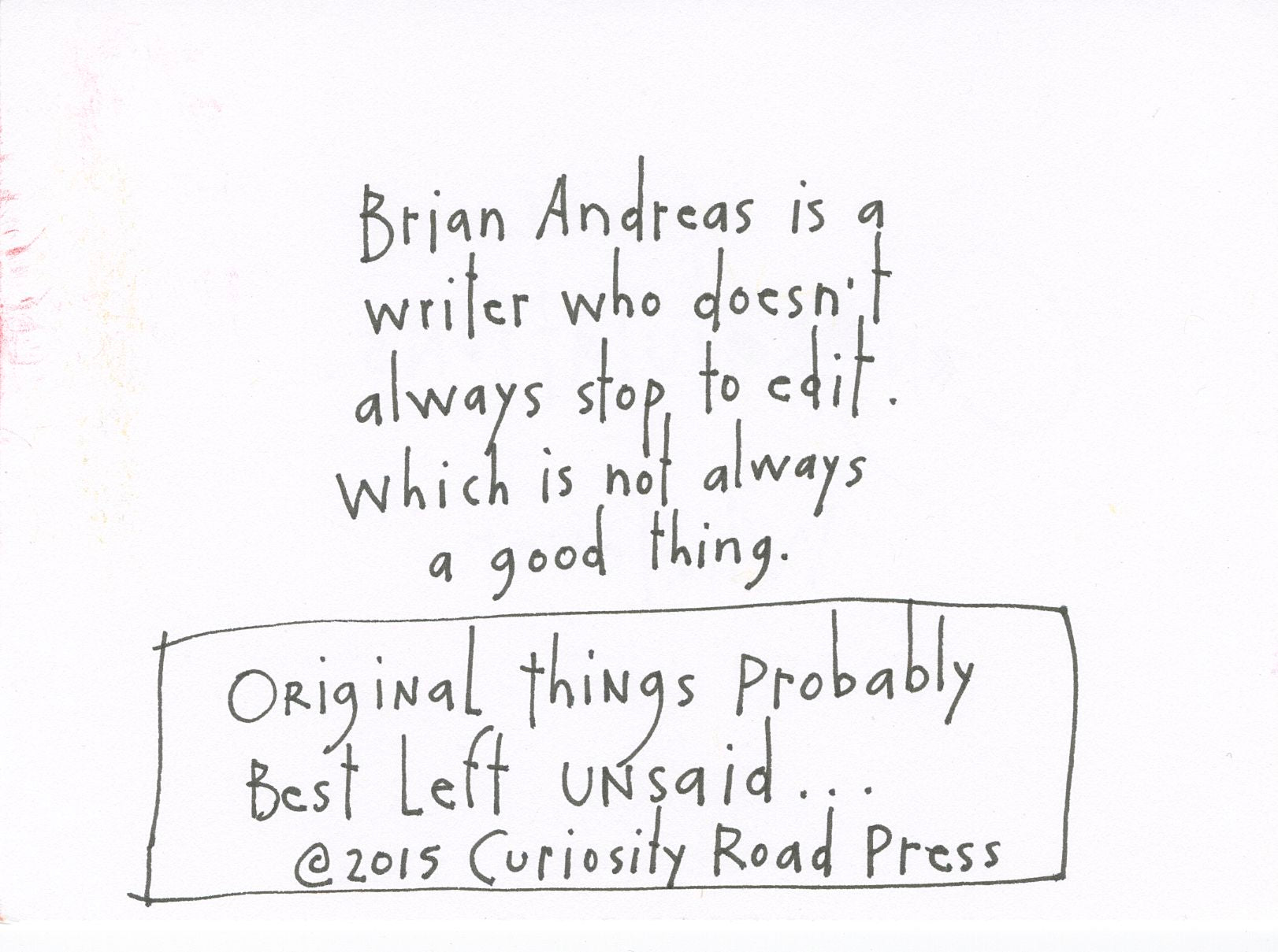 original colortype: curiosity road press card
