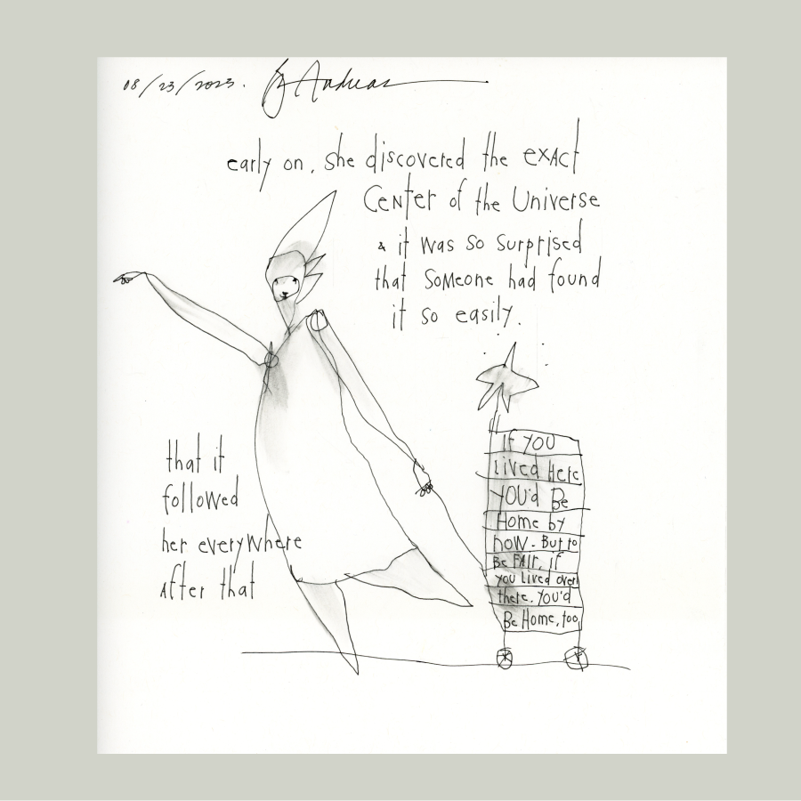original pen &amp; ink: center of the universe