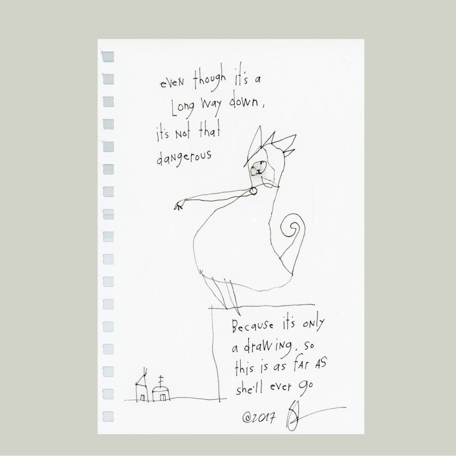pen &amp; ink: long way down