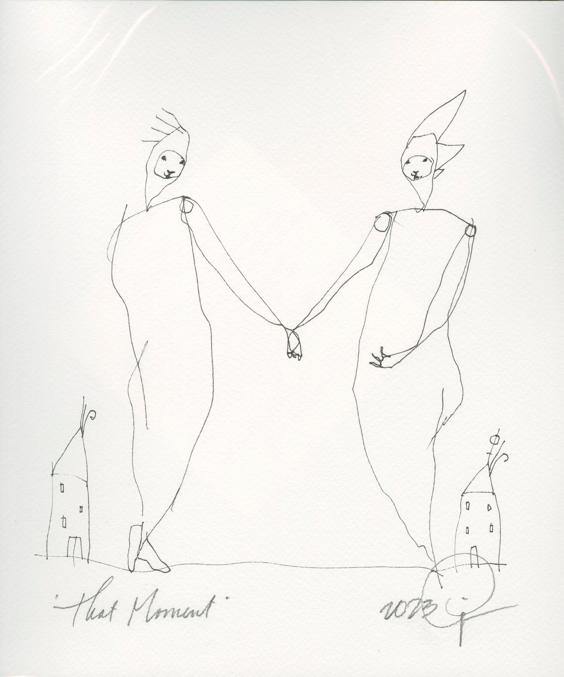 original pen &amp; ink: that moment composition