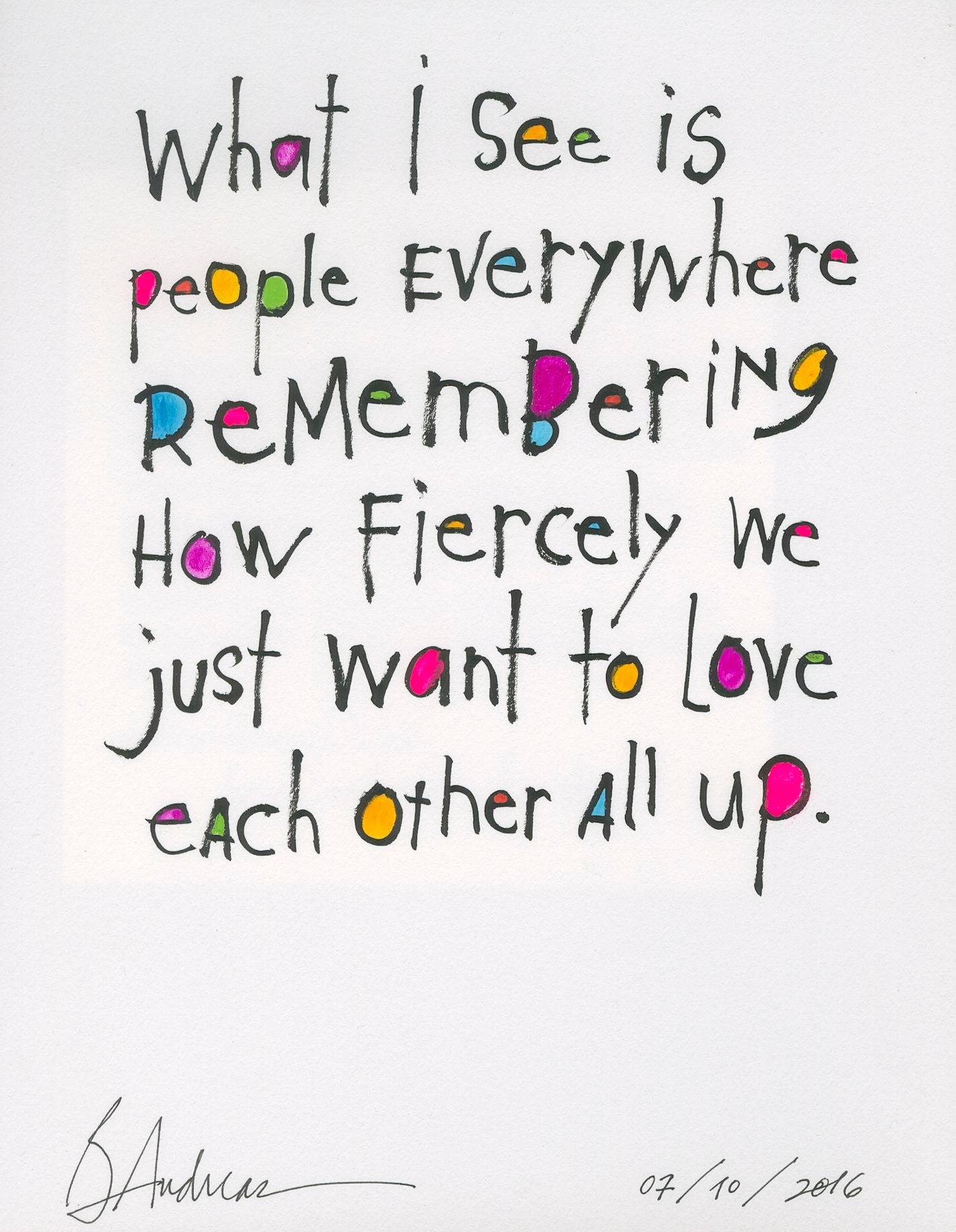 original brush pen &amp; watercolor: everywhere remembering