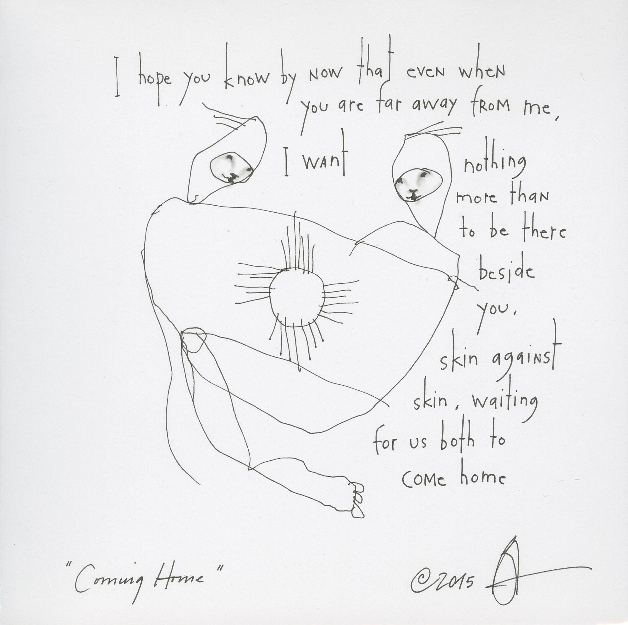 original pen &amp; ink: coming home