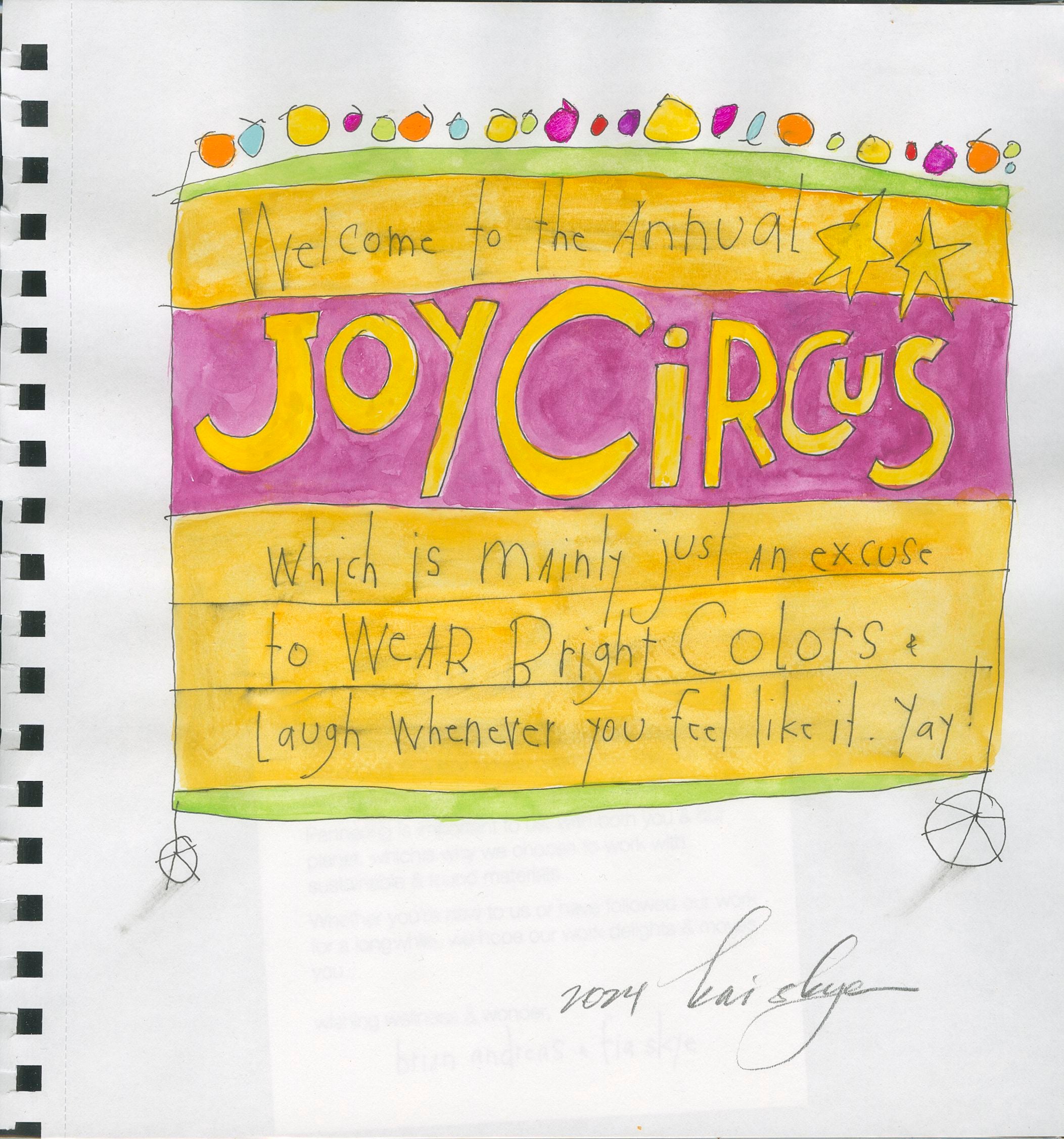 original watercolor: joy circus