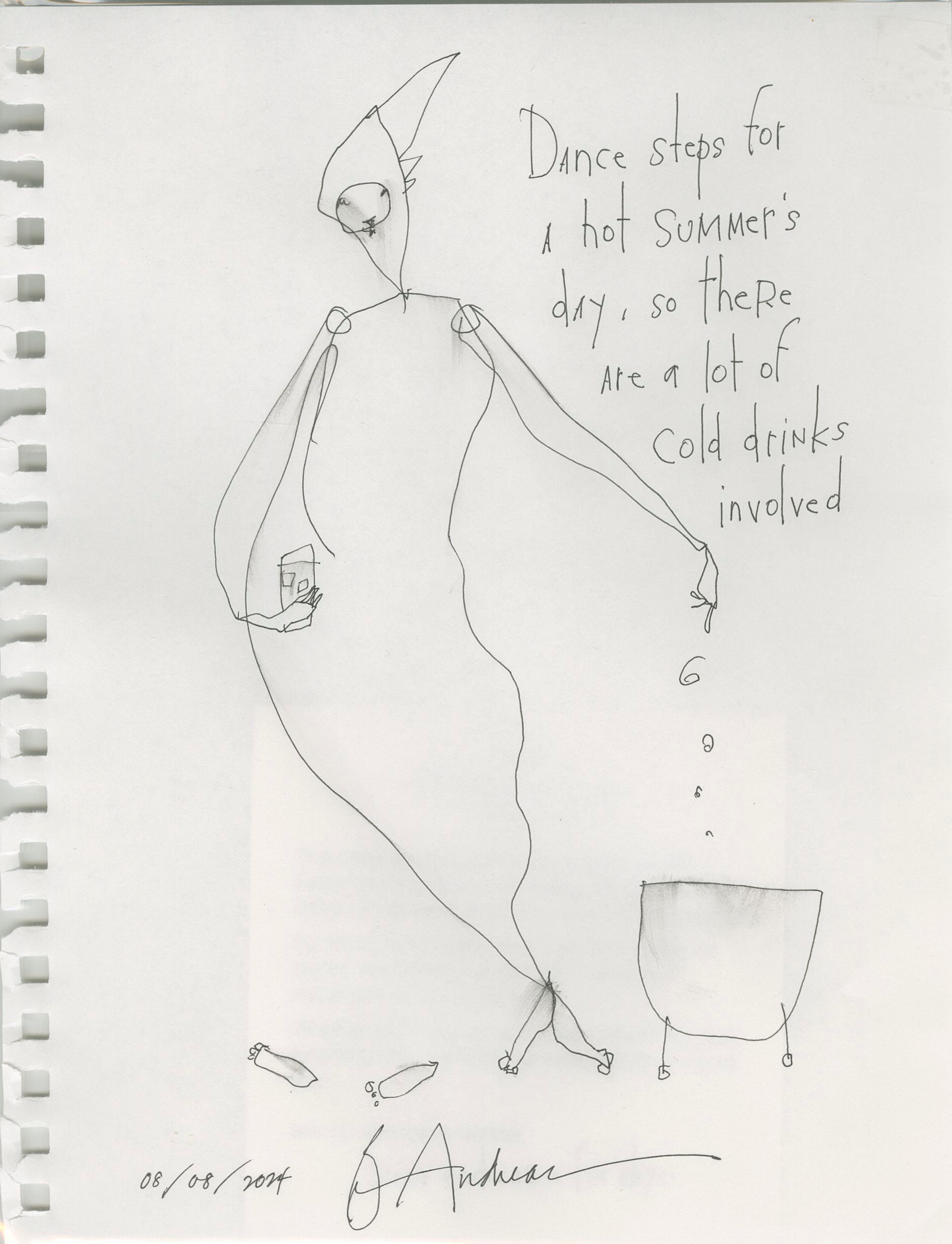 original pen &amp; ink: summer dance