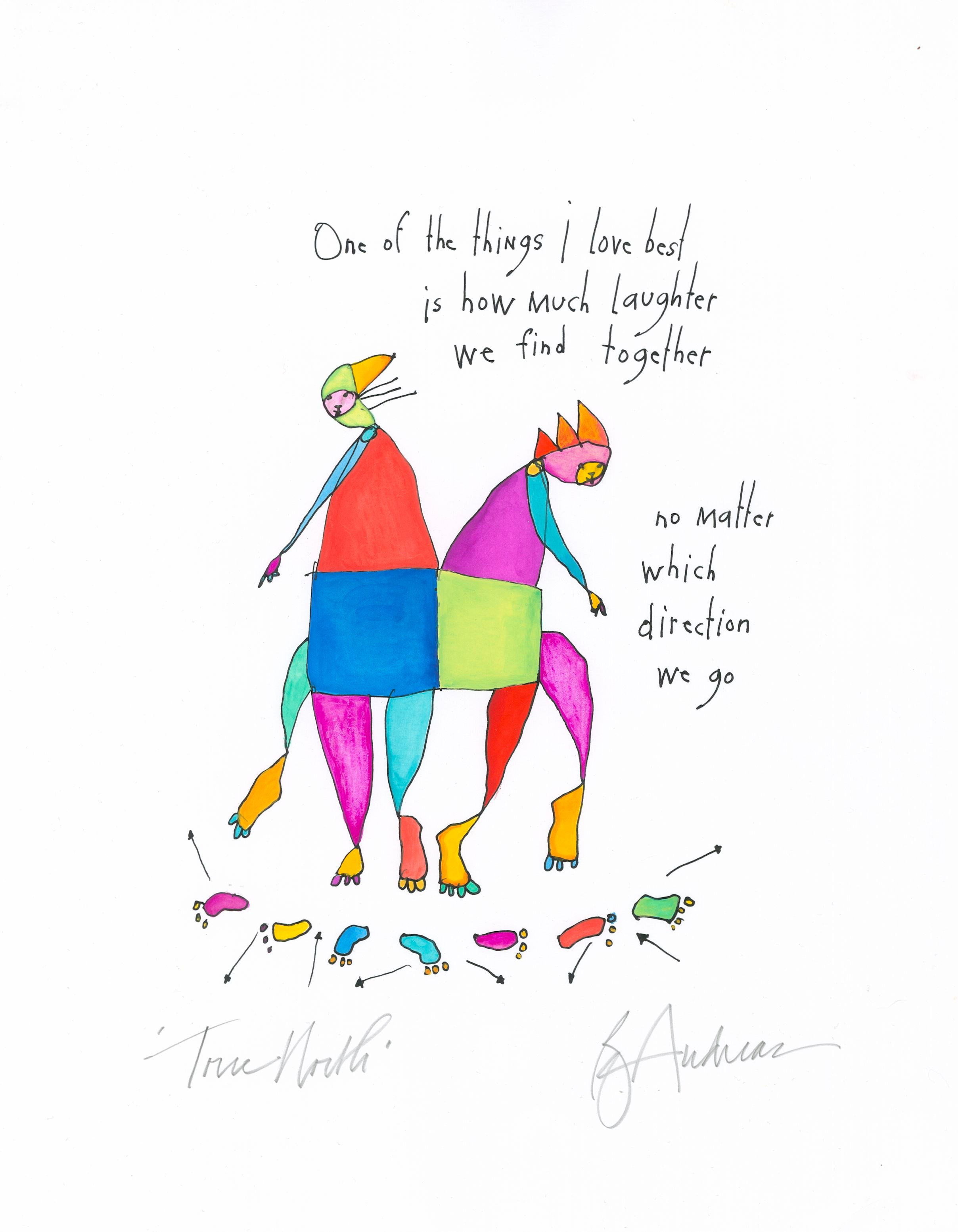 original watercolor: true north