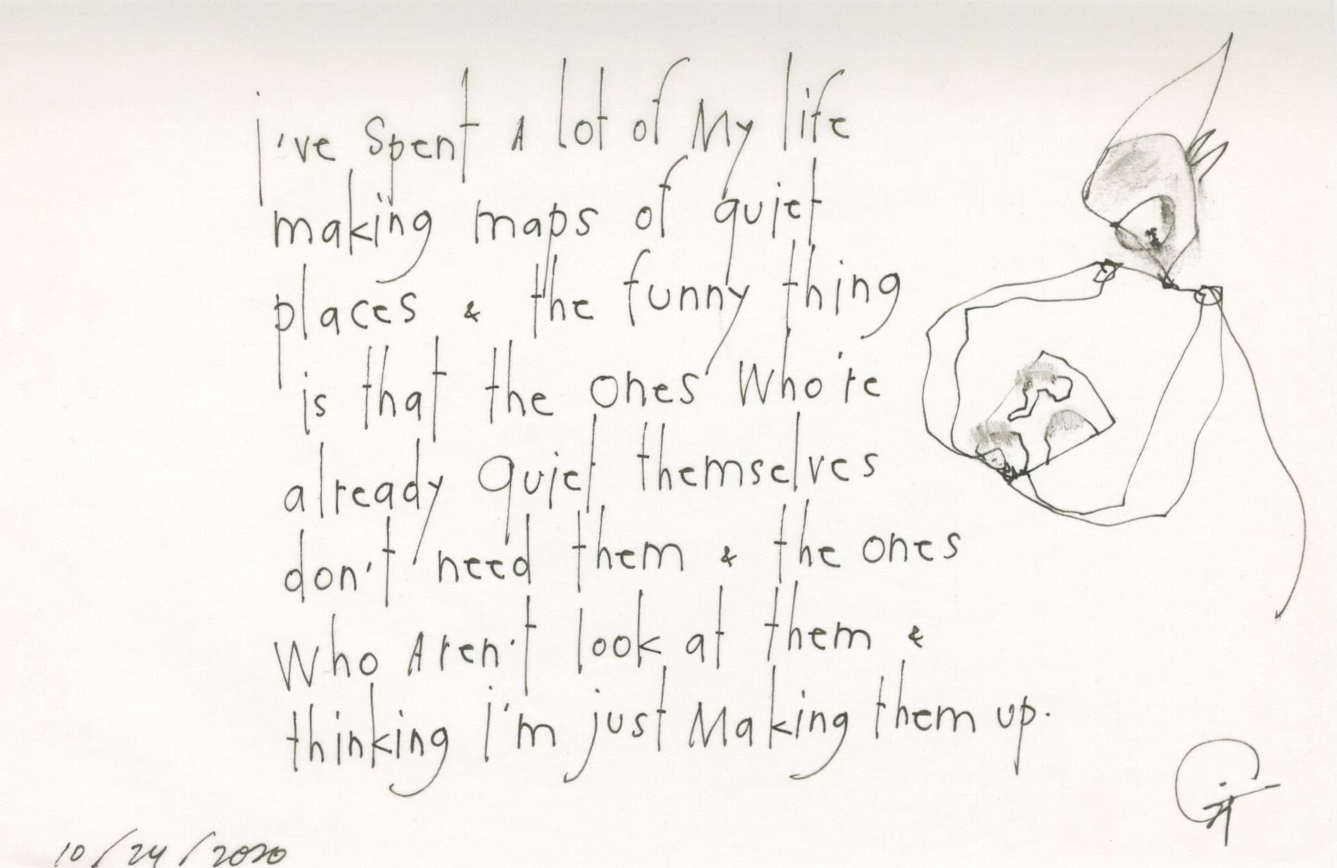 original pen &amp; ink: maps of quiet places