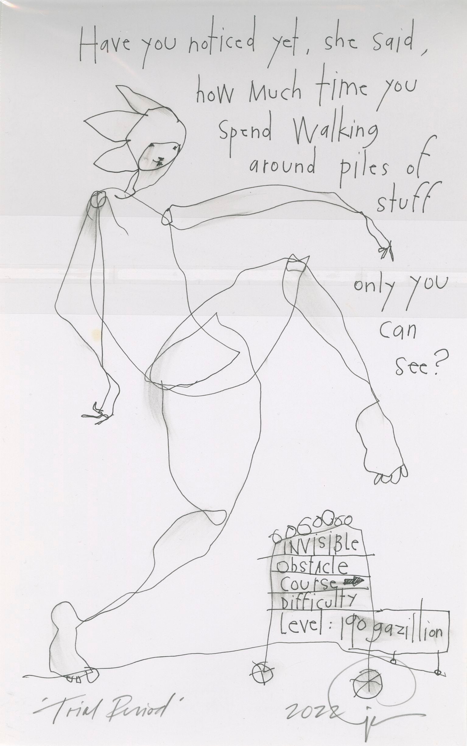 original pen &amp; ink: trial period + fascinated by grace