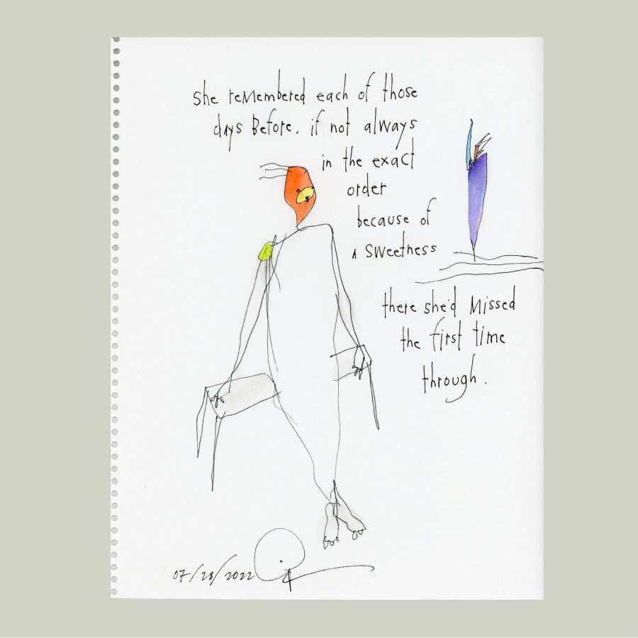 original pen &amp; ink &amp; watercolor: the memory of days