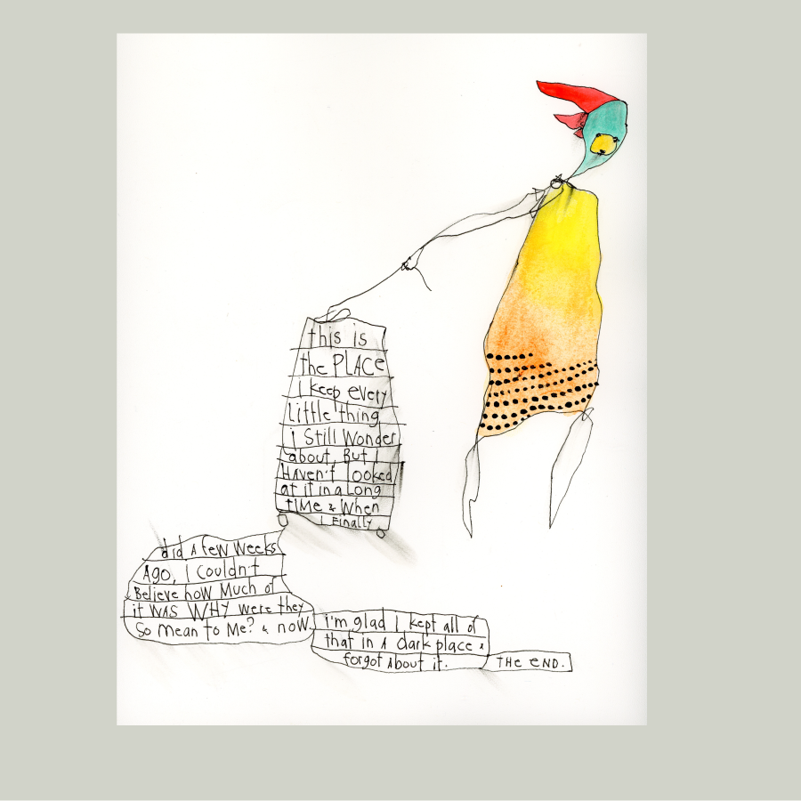 original pen &amp; ink &amp; watercolor: old things