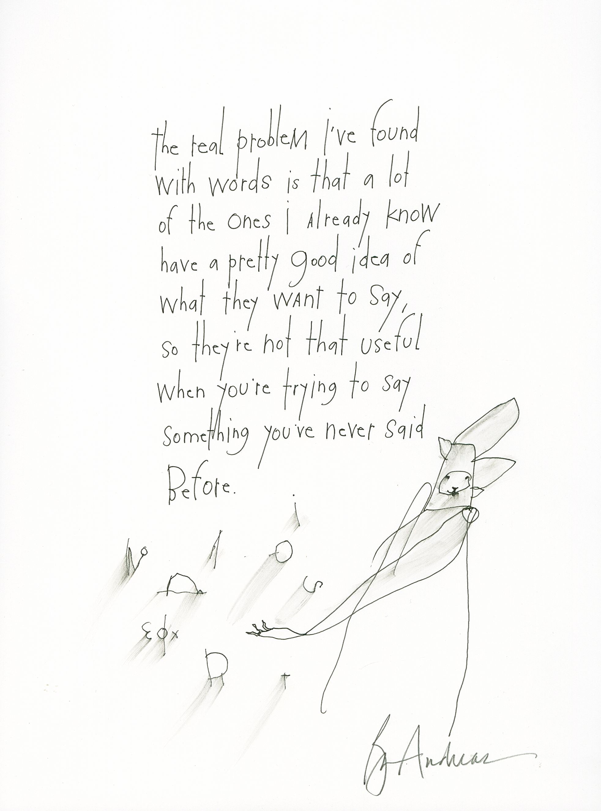 original pen + ink: word problem