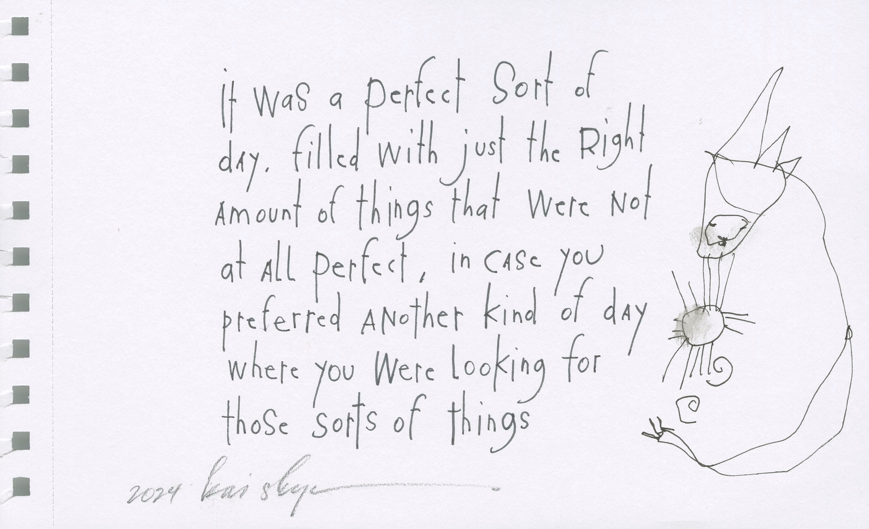 pen &amp; ink: perfect sort of day