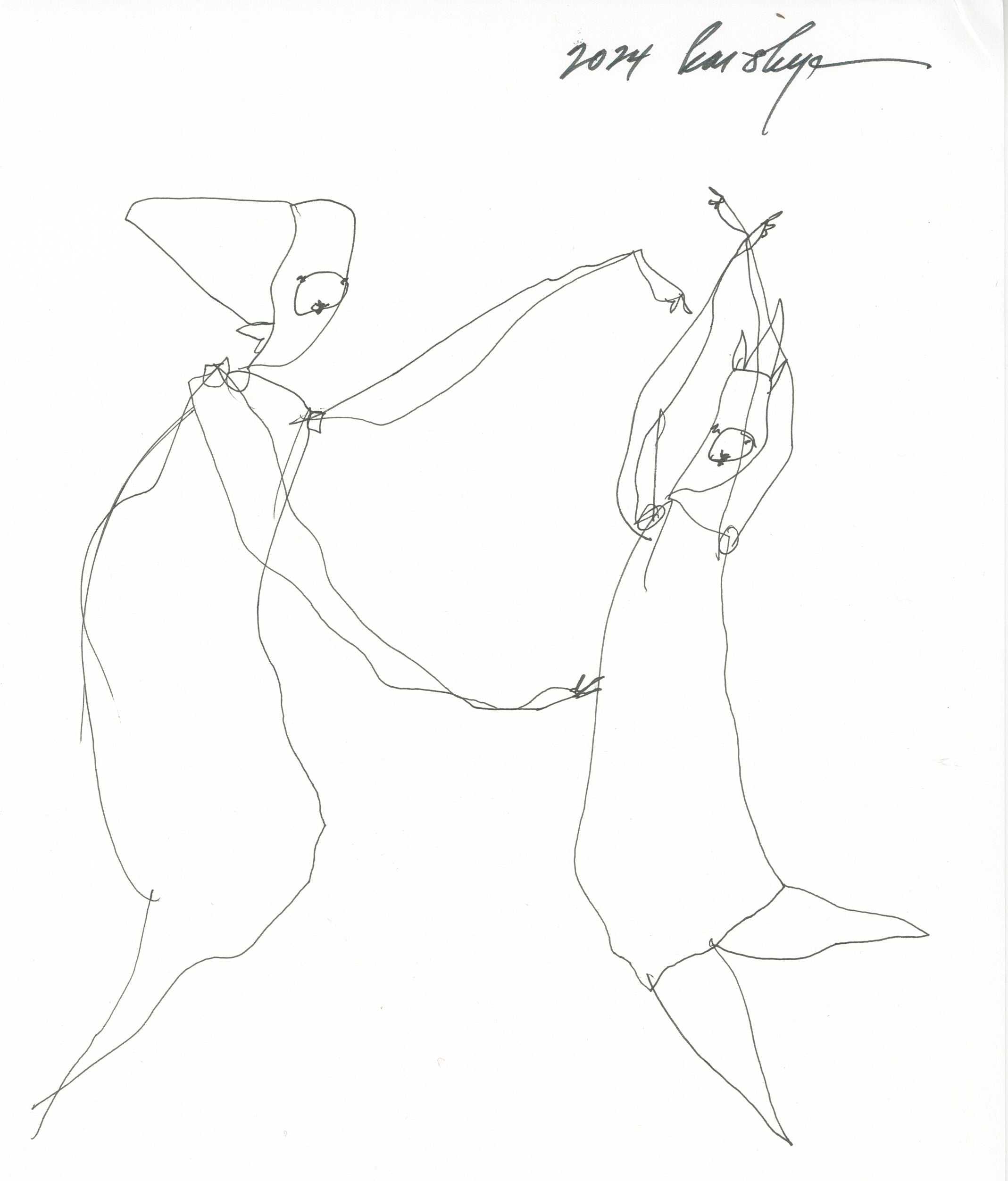 pen &amp; ink: dancing figures