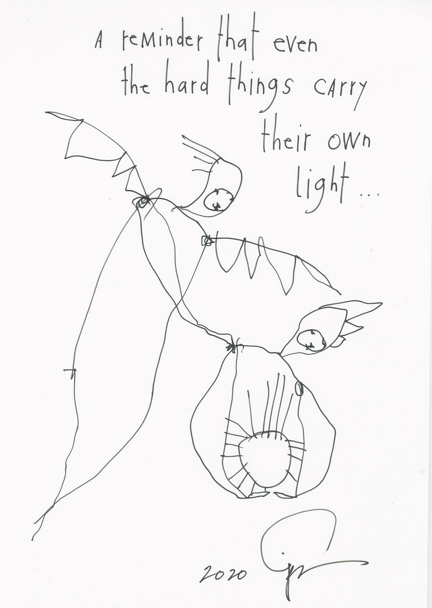 original pen + ink: their own light