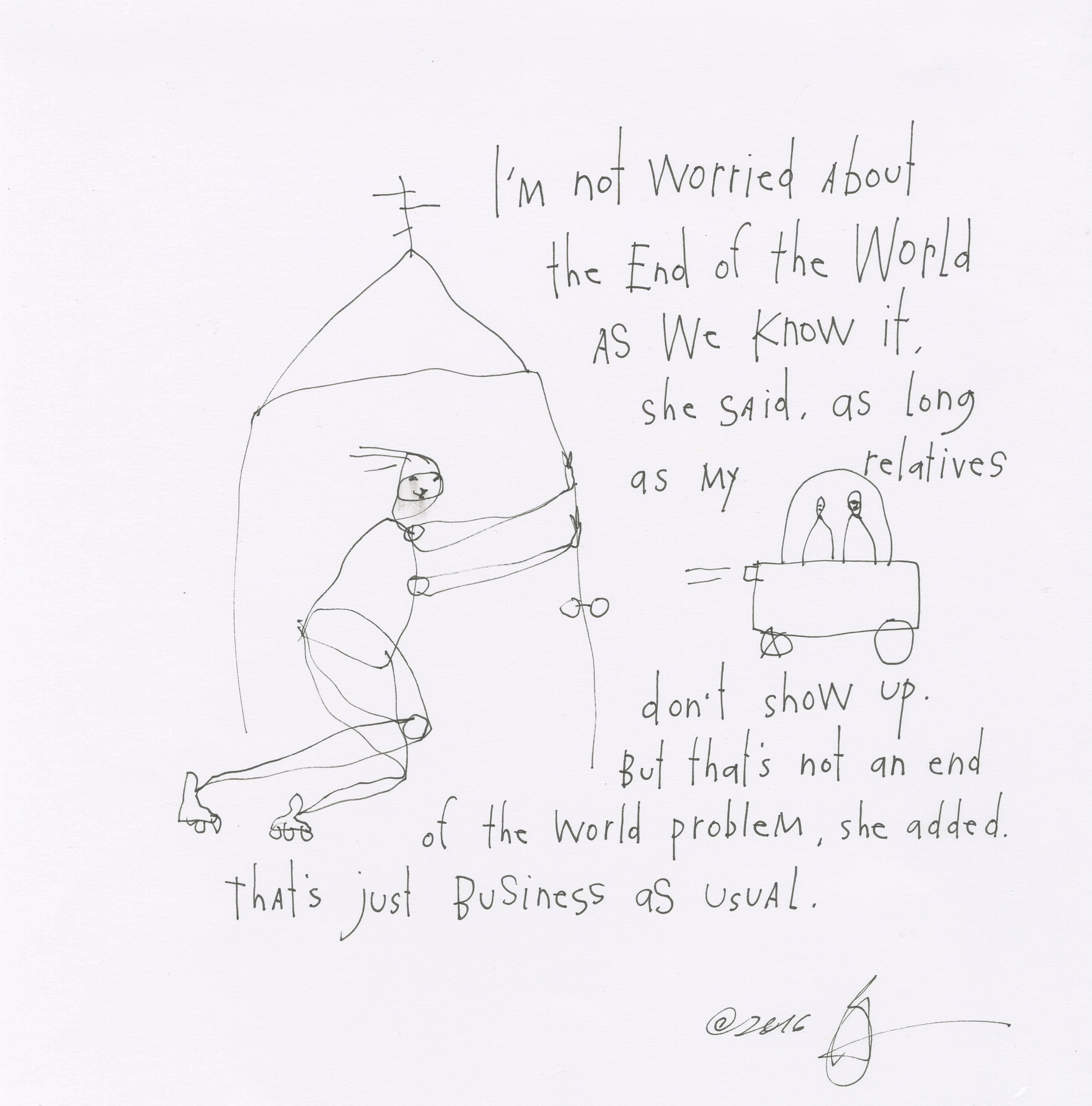 original pen + ink: end of the world