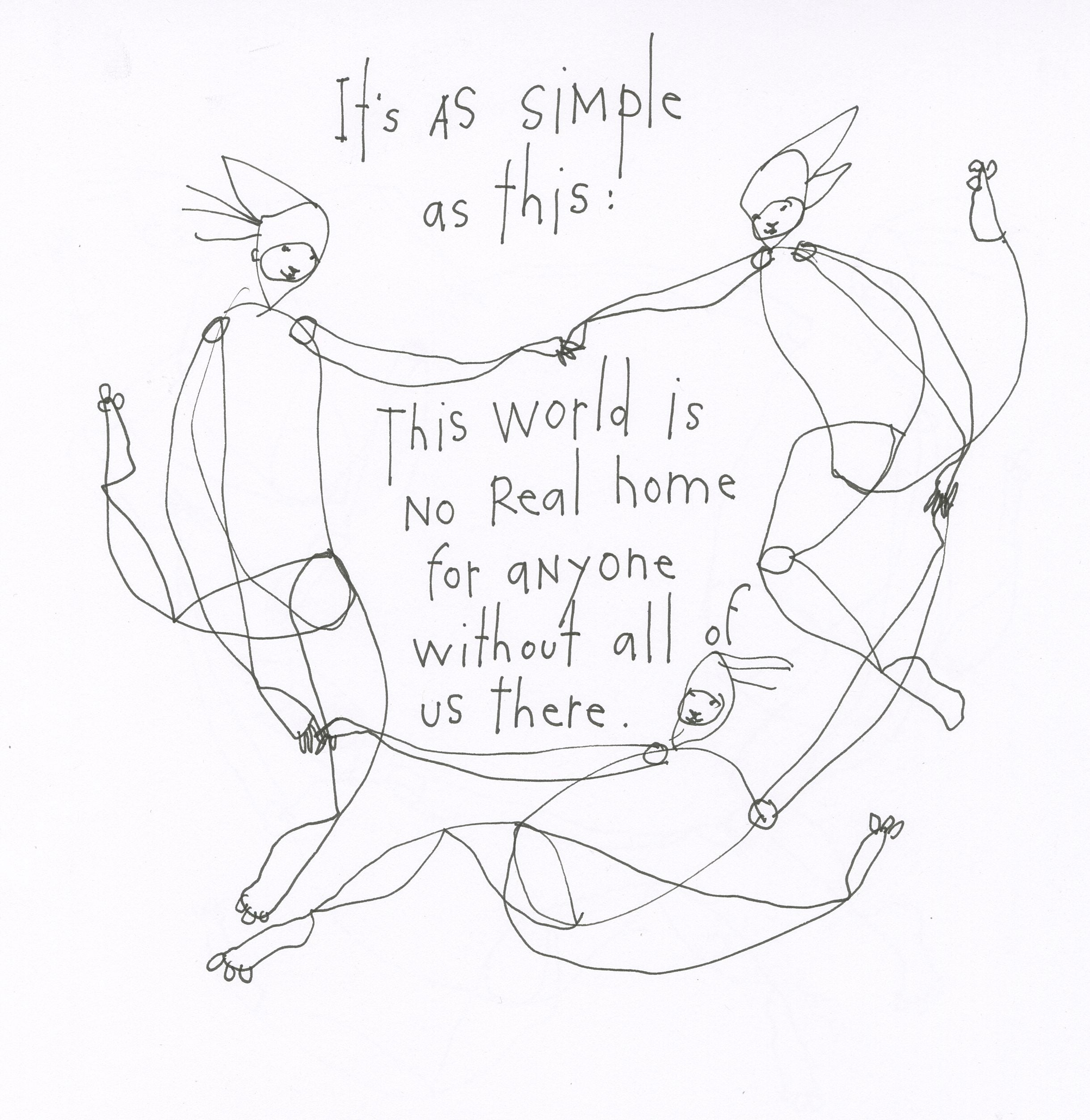 original pen + ink: real home - double sided