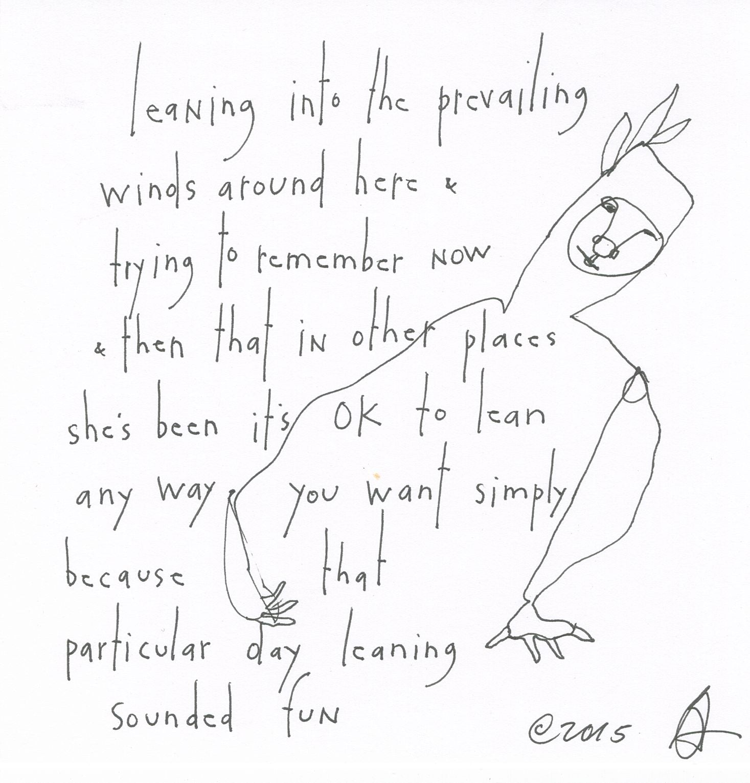 original pen + ink: leanings