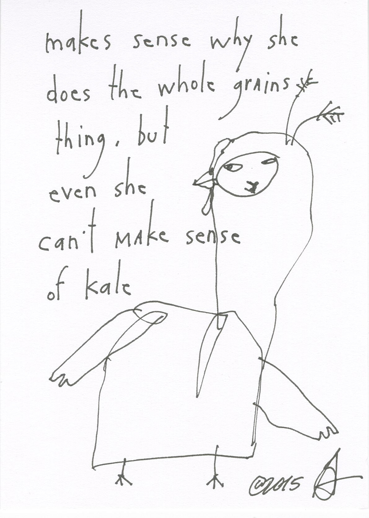 original pen + ink: the sense of kale