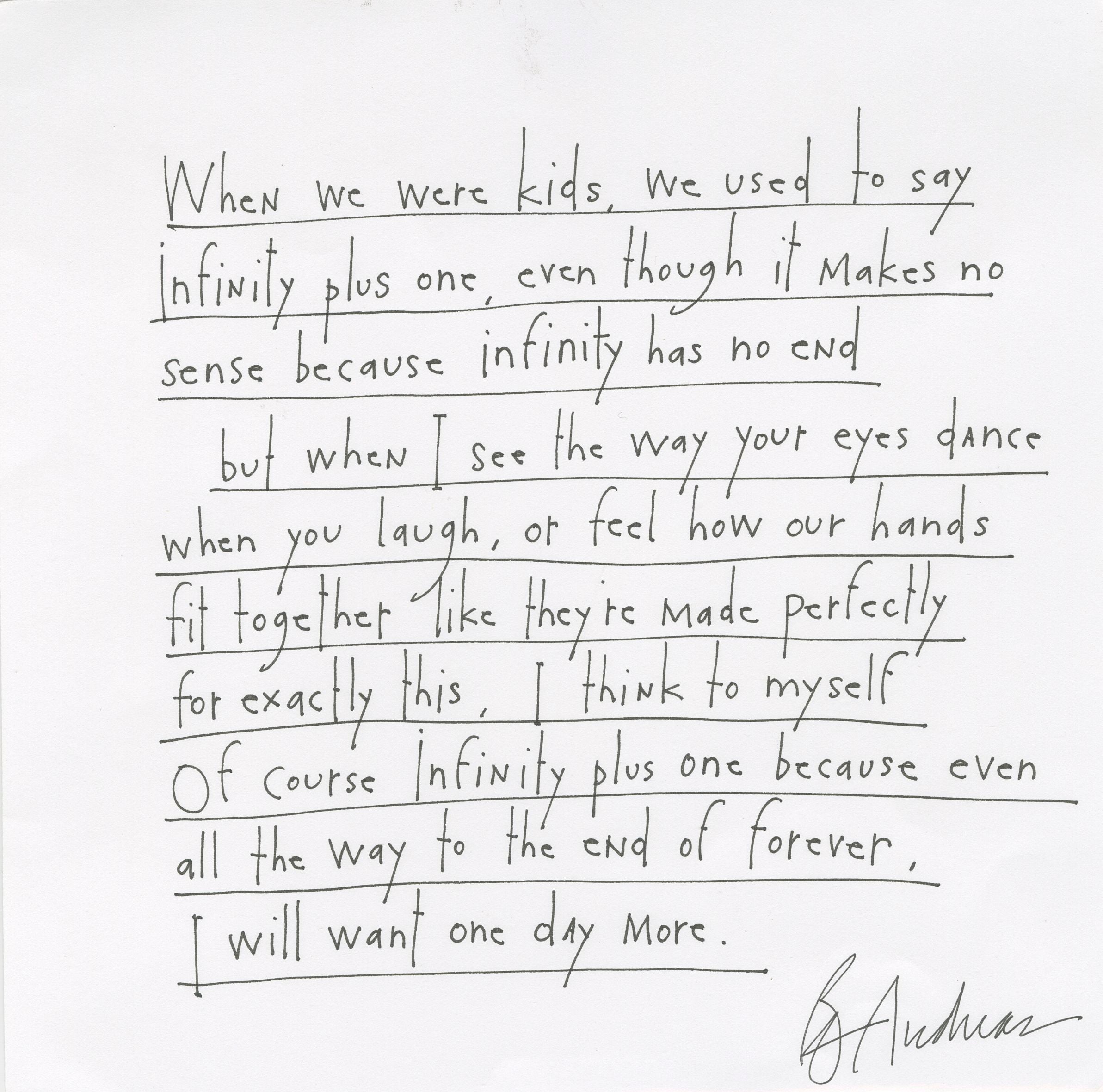 original pen &amp; ink: infinity plus one