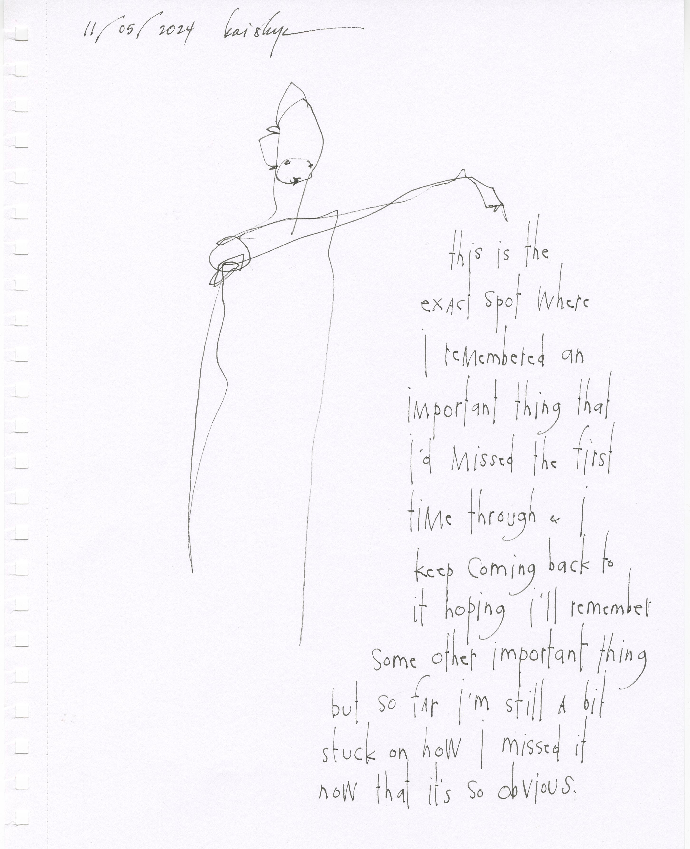 original pen + ink: the exact spot