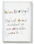 greeting card: amazing