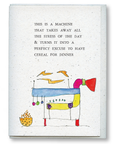 greeting card: cereal for dinner