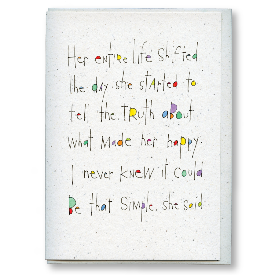 greeting card: simple truth