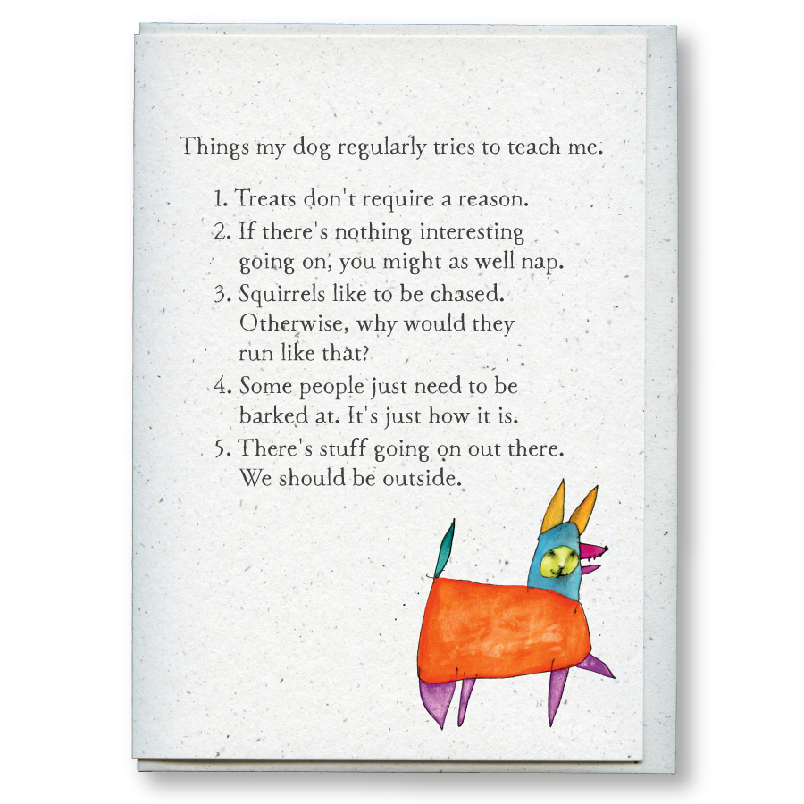 greeting card: classic dog pack