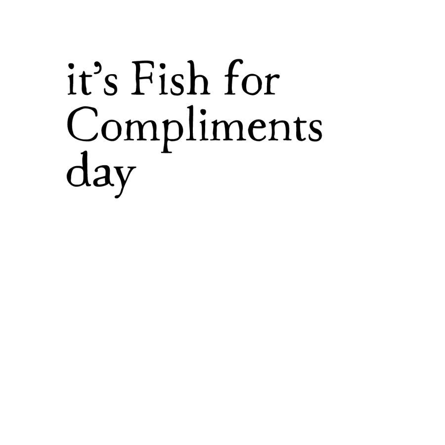 linocut: fish for compliments art print