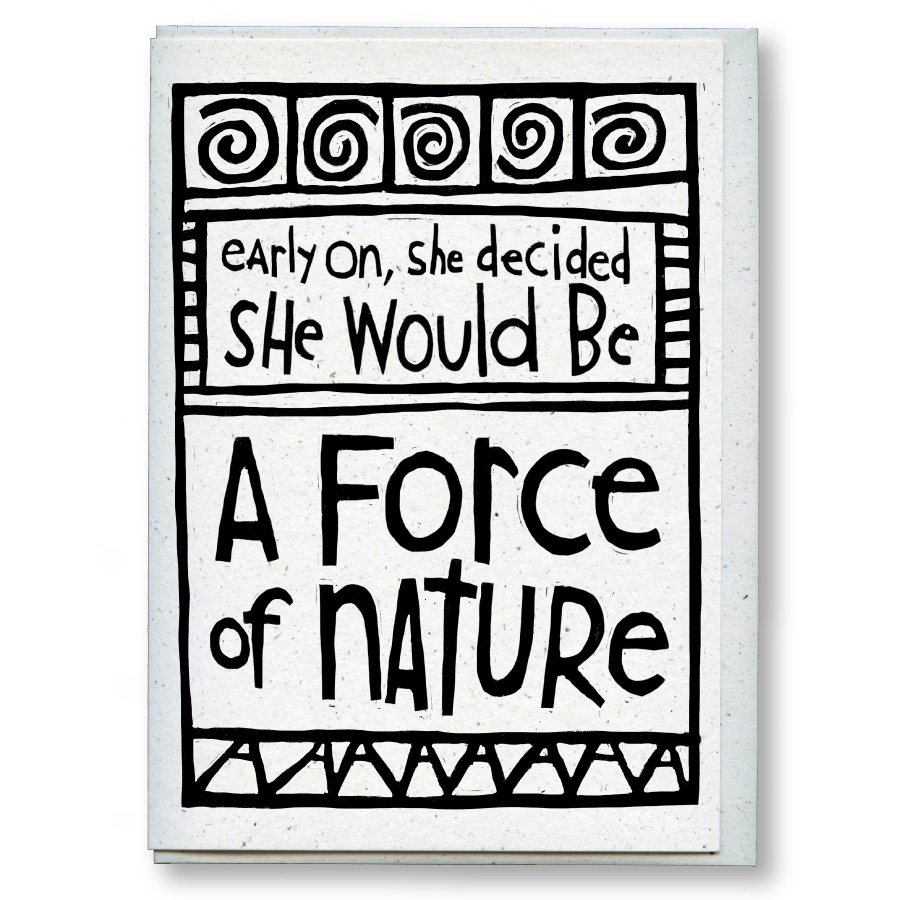 greeting card: force of nature