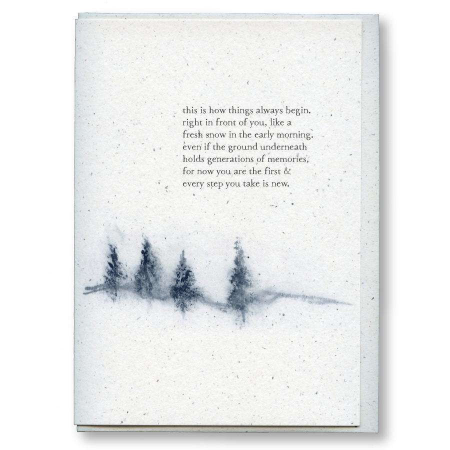 greeting card: fresh snow