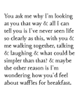 greeting card: love & waffles