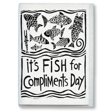 greeting card: fish for compliments
