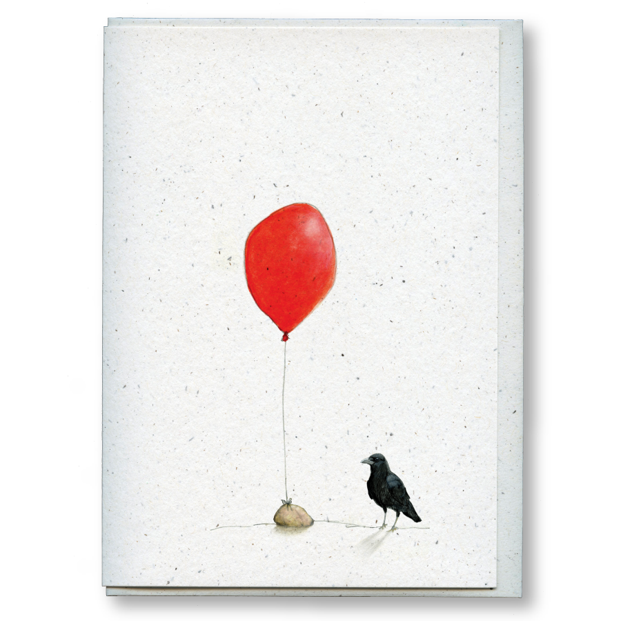 greeting card pack: miranda the curious crow
