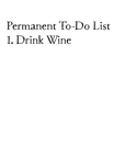 greeting card: permanent to do list