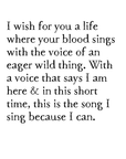 greeting card: wild song
