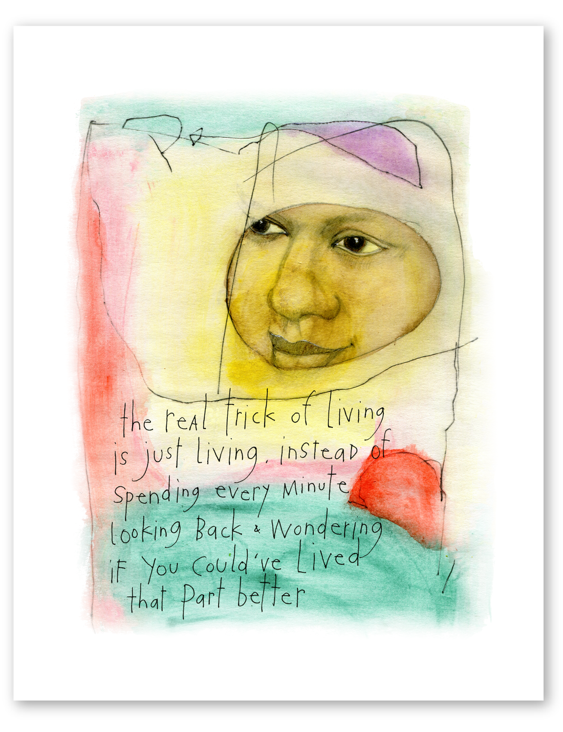 better life (ink) art print