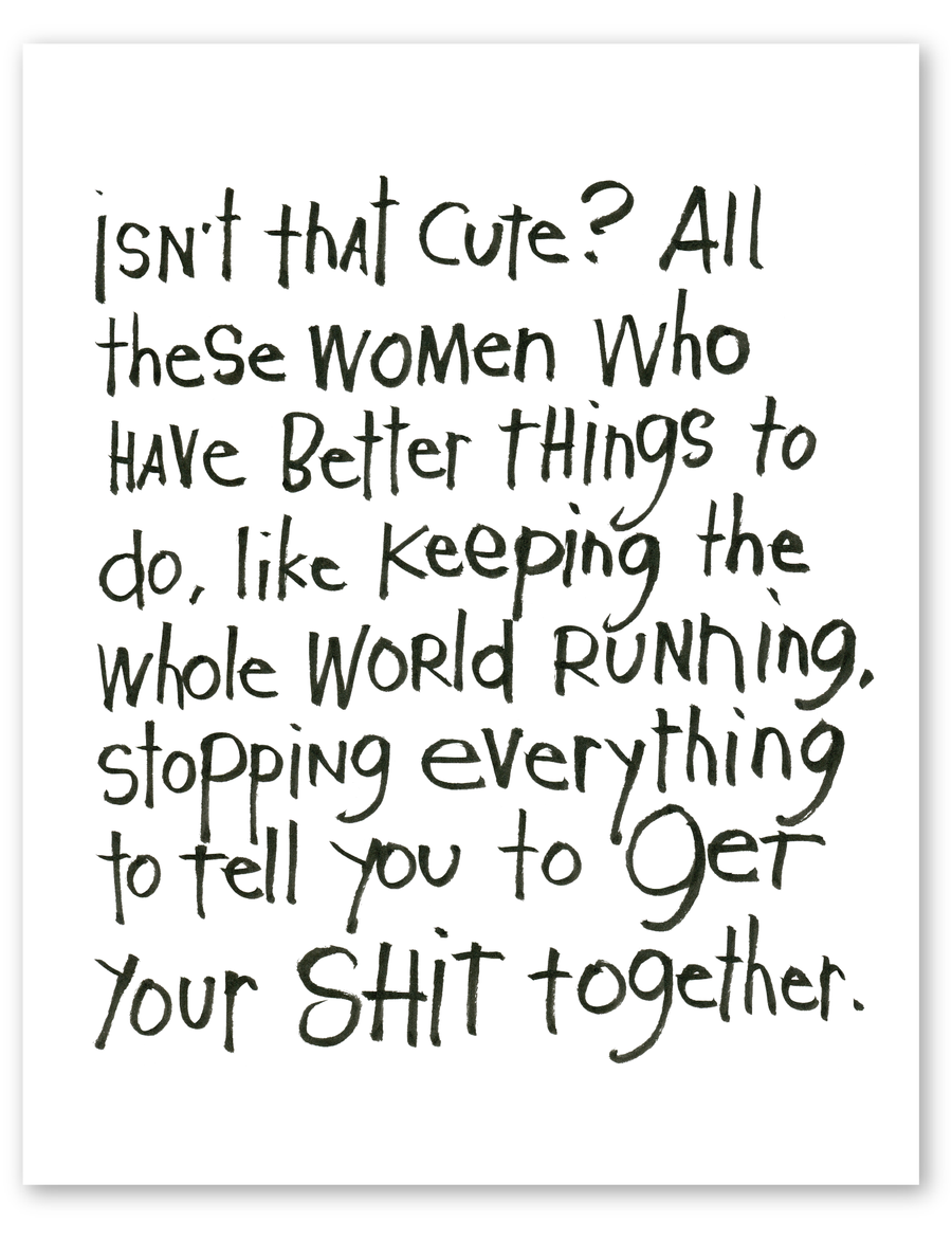 better things (women's march 2017) art print