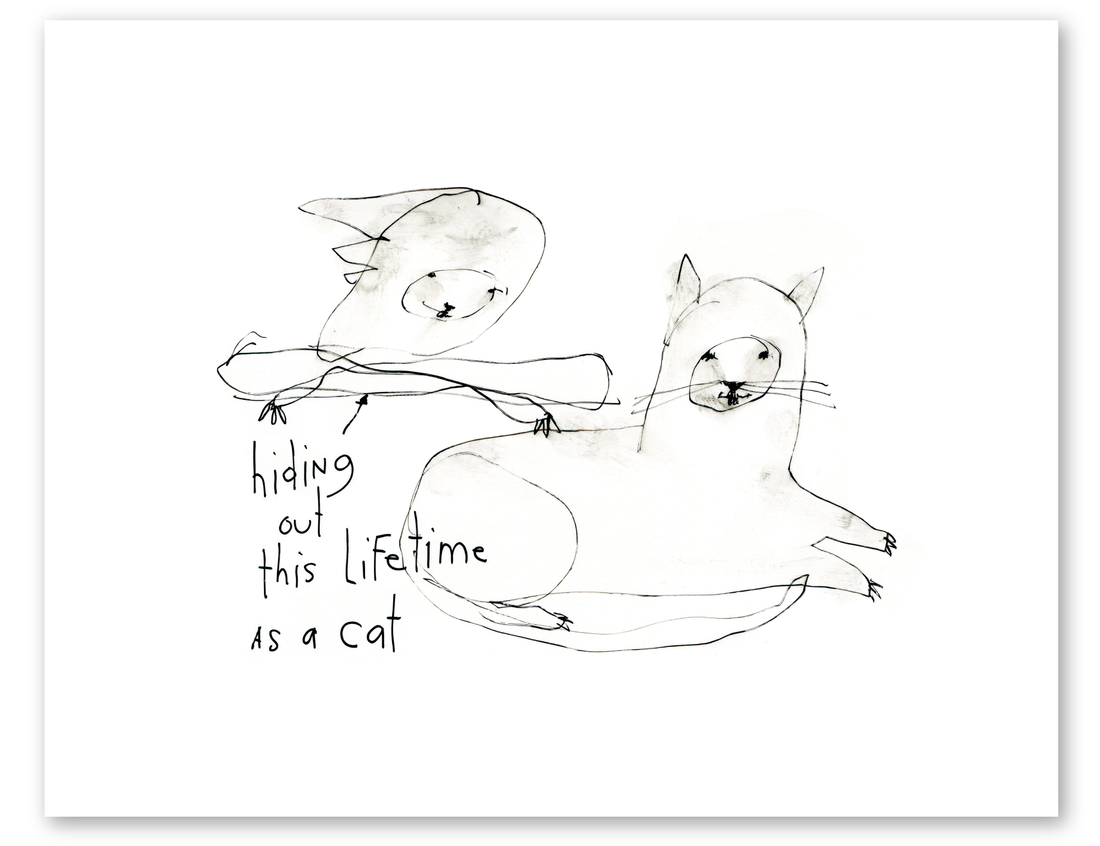 cat life art print