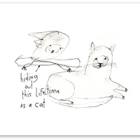 cat life art print