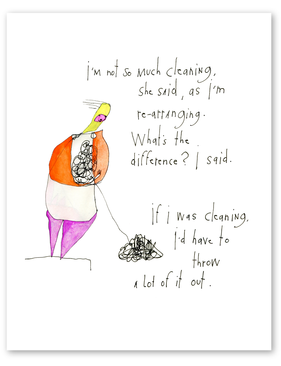cleaning art print