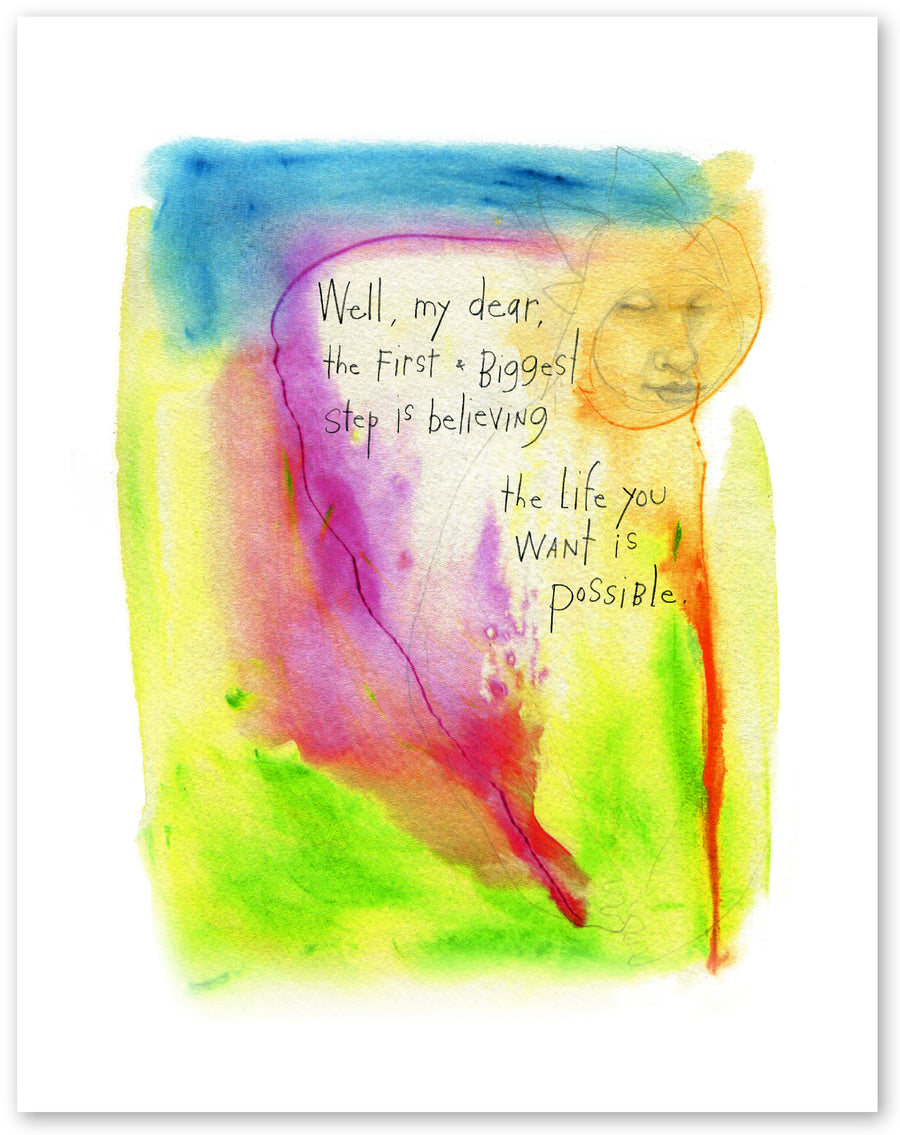 first step (ink) art print
