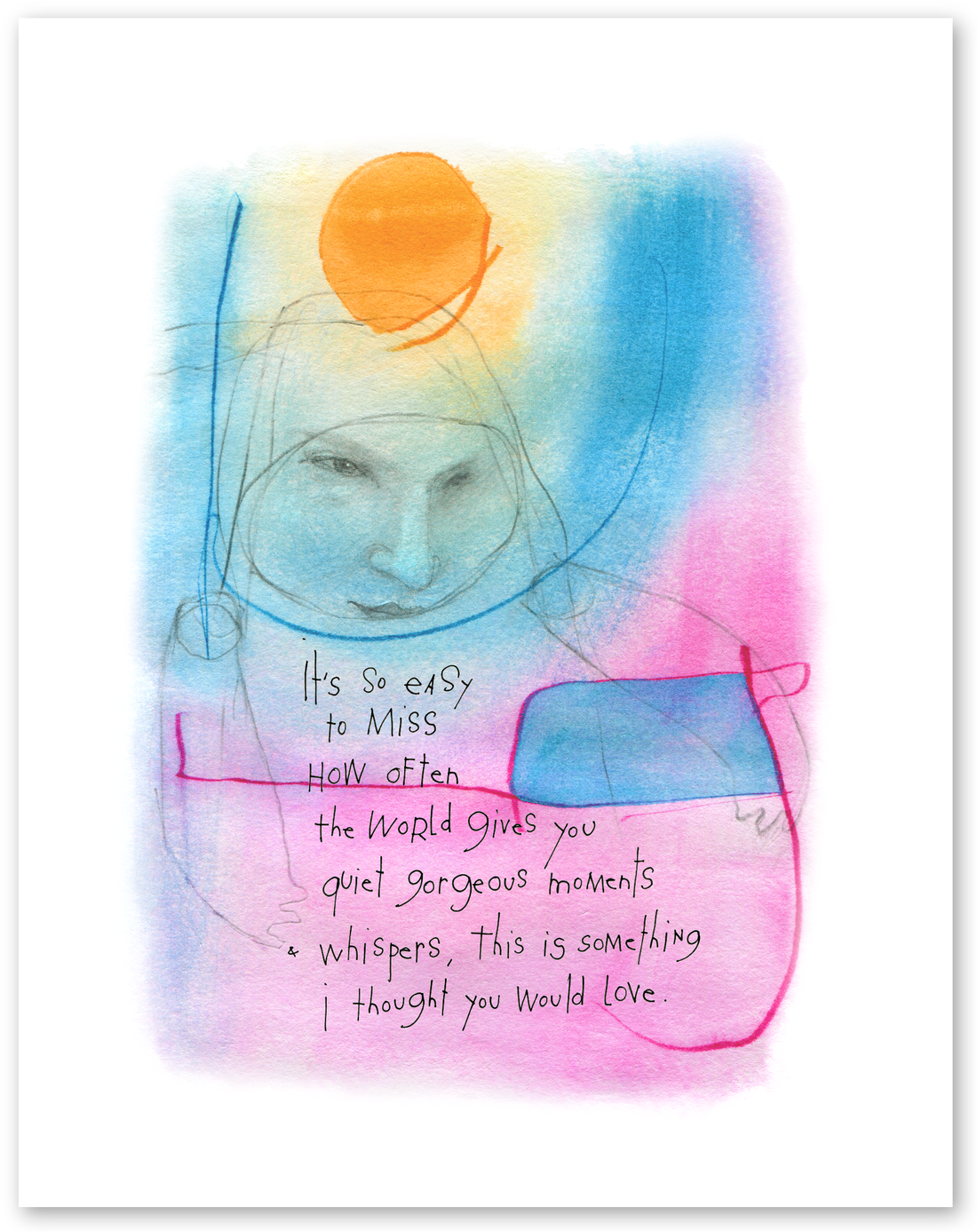 gorgeous moments (ink) art print