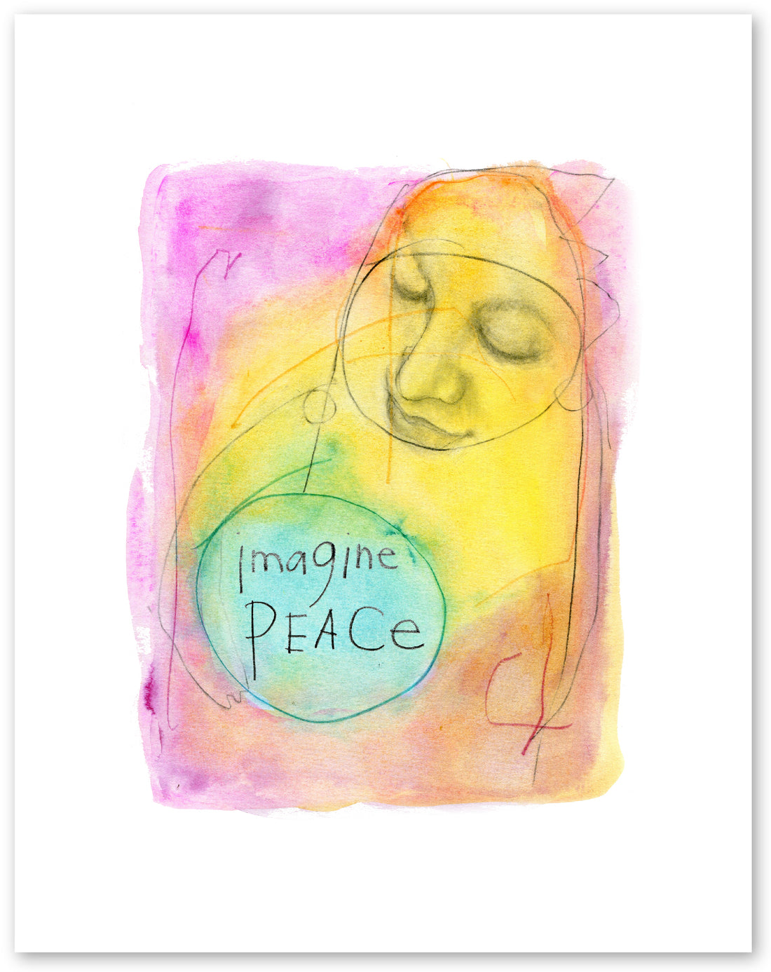 imagine (ink) art print