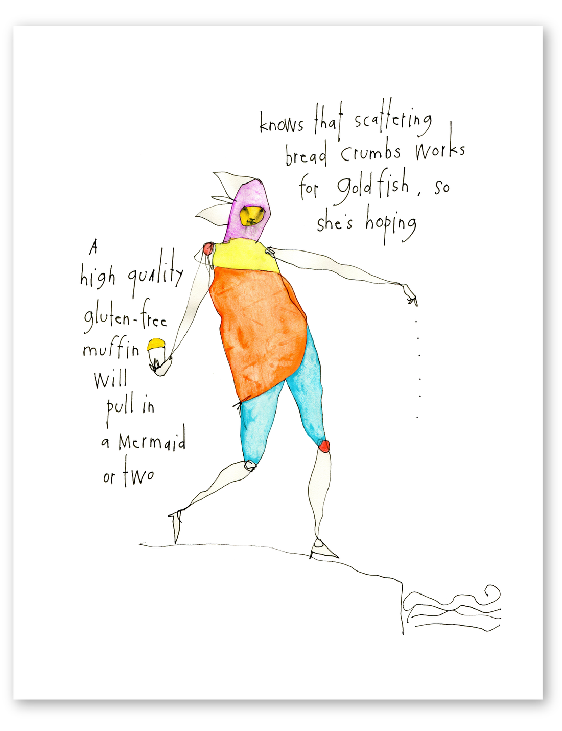 mermaid treats art print