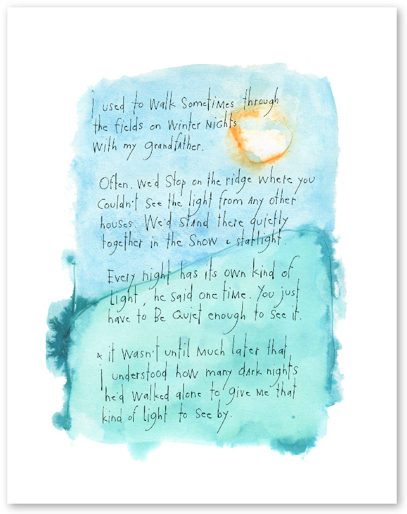 night light art print