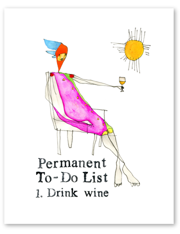 permanent to-do list art print