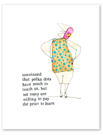 polka dot lesson art print