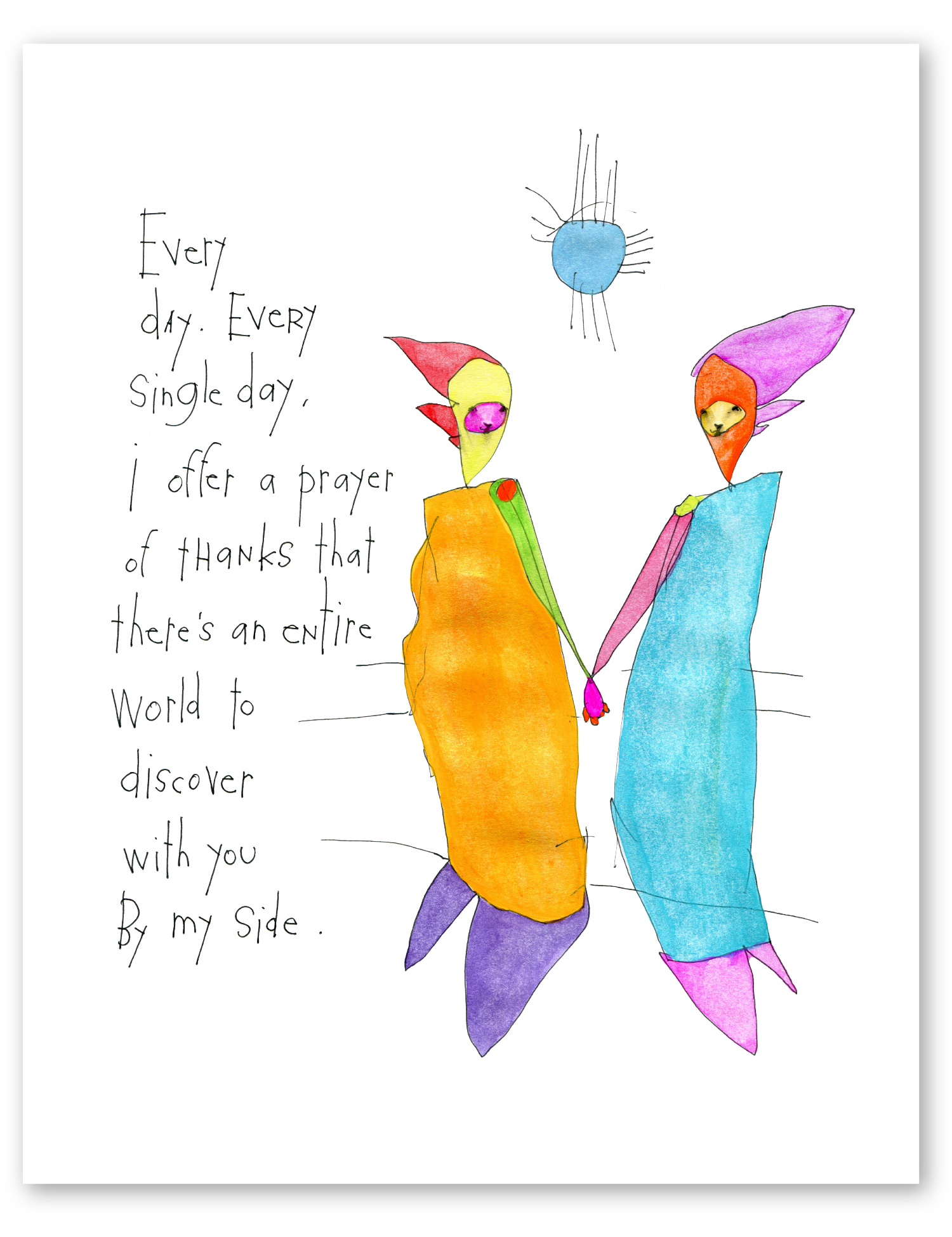 prayer of thanks art print