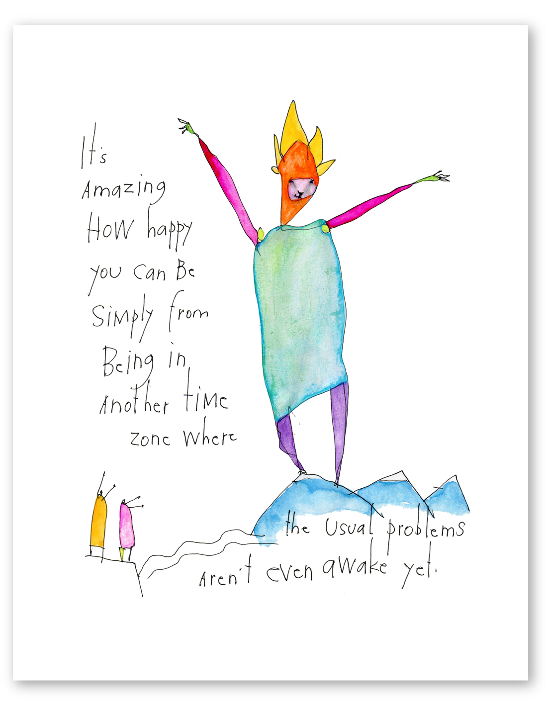 time zone art print