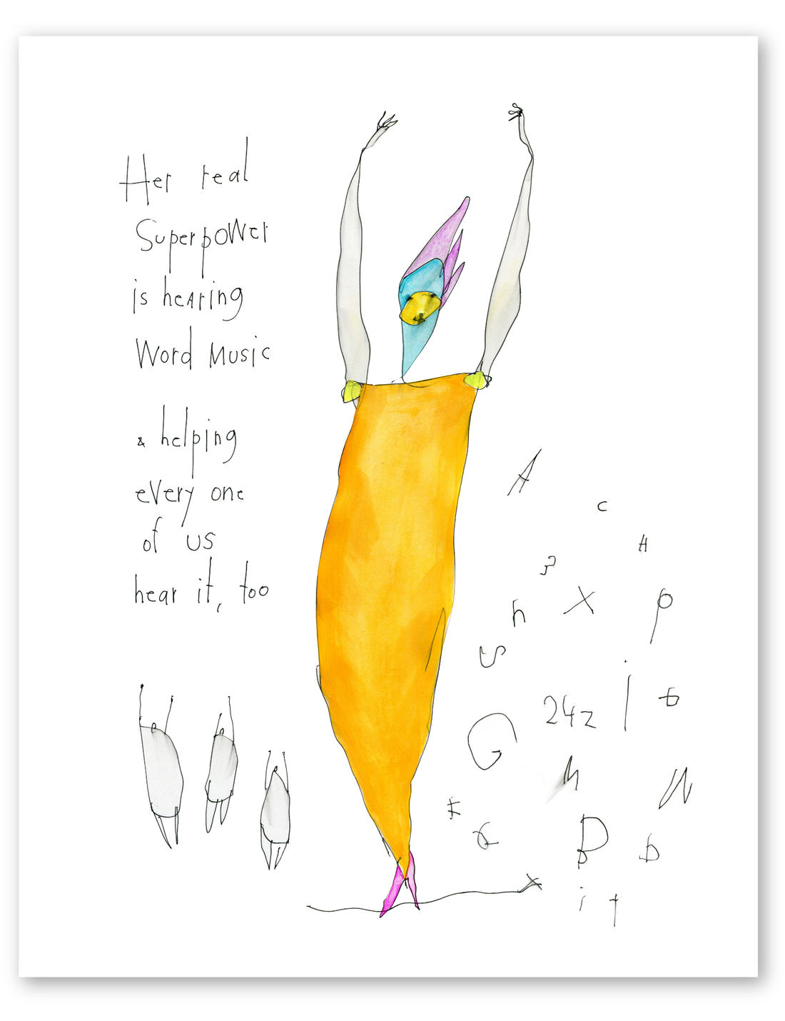 word music art print